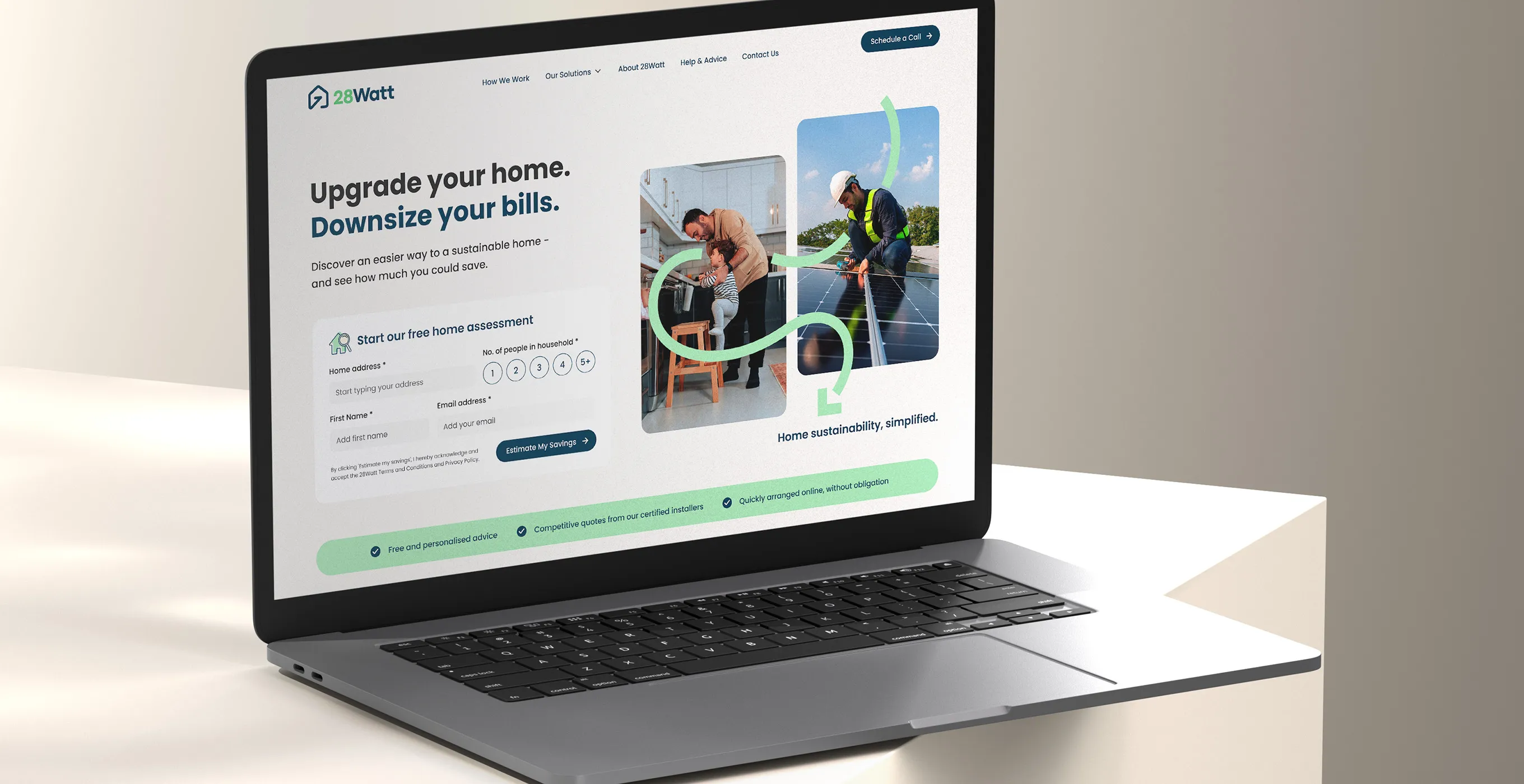 <p>Helping Australians upgrade to a <strong>sustainable home</strong> the easy way.</p>